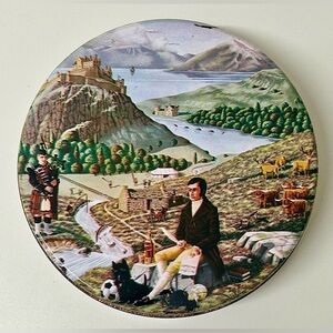 1978 Vintage Crabtree & Evelyn Scottish Lithographed Metal Biscuit Tin